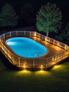 Read more about the article Top 16 Oval Above Ground Pool Deck Ideas for a Dream Backyard