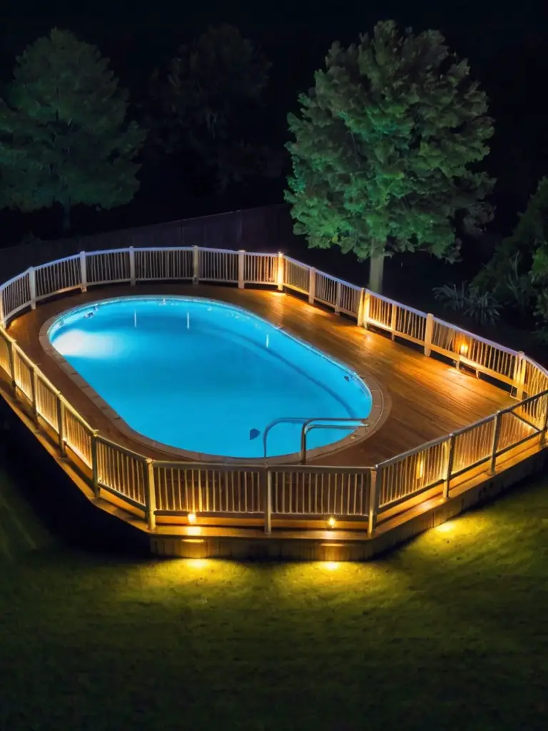 Top 16 Oval Above Ground Pool Deck Ideas for a Dream Backyard